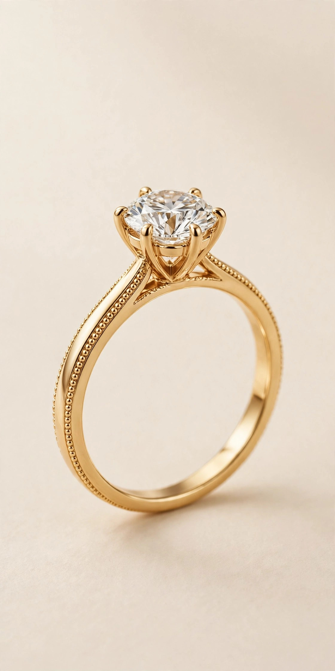 21K Engagement Ring in 21K gold